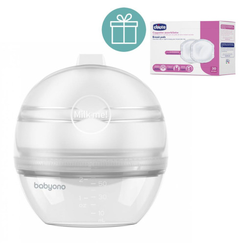 BABYONO Odsávačka a sběrač mateřského mléka Milk Me 2v1 + CHICCO Vložky do podprsenky 30ks BABYONO Odsávačka a sběrač mateřského mléka Milk Me 2v1 + CHICCO Vložky do podprsenky 30ks
