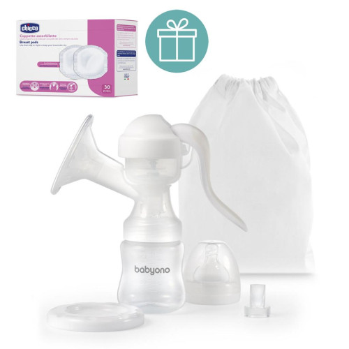 BABYONO Odsávačka mateřského mléka manuální Anatomy + CHICCO Vložky do podprsenky 30ks BABYONO Odsávačka mateřského mléka manuální Anatomy + CHICCO Vložky do podprsenky 30ks
