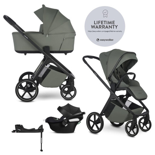 EASYWALKER Set kočárek 4v1 Zoey Go Mineral Green + CBX Aton B2 i-Size + CYBEX Base One EASYWALKER Set kočárek 4v1 Zoey Go Mineral Green + CBX Aton B2 i-Size + CYBEX Base One