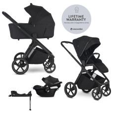 EASYWALKER Set kočárek 4v1 Zoey Go Pure Black + CBX Aton B2 i-Size + CYBEX Base One