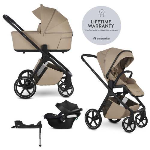 EASYWALKER Set kočárek 4v1 Zoey Go Sand Taupe + CBX Aton B2 i-Size + CYBEX Base One EASYWALKER Set kočárek 4v1 Zoey Go Sand Taupe + CBX Aton B2 i-Size + CYBEX Base One