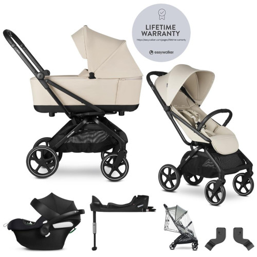 EASYWALKER SET Kočárek kombinovaný 4v1 Rockey L Bright Taupe + CYBEX Aton B2 i-Size + základna EASYWALKER SET Kočárek kombinovaný 4v1 Rockey L Bright Taupe + CYBEX Aton B2 i-Size + základna
