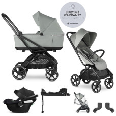 EASYWALKER SET Kočárek kombinovaný 4v1 Rockey L Fresh Green + CYBEX Aton B2 i-Size + základna