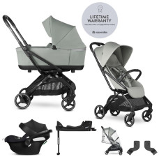 EASYWALKER SET Kočárek kombinovaný 4v1 Rockey M Fresh Green + CYBEX Aton B2 i-Size + základna