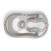 OK BABY SET Vanička rostoucí protiskluzová Onda Evolution 0–12m Grey + podpůrné lišty na vanu