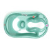 OK BABY SET Vanička rostoucí protiskluzová Onda Evolution 0–12m Sky blue + podpůrné lišty na vanu