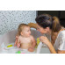 OK BABY SET Vanička rostoucí protiskluzová Onda Evolution 0–12m White + podpůrné lišty na vanu