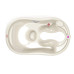 OK BABY SET Vanička rostoucí protiskluzová Onda Evolution 0–12m White + podpůrné lišty na vanu
