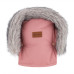 PETITE&MARS Set zimní fusak Comfy 4v1 + rukavice na kočárek Furry Old Rose