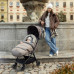 PETITE&MARS Set zimní fusak Comfy 4v1 + rukavice na kočárek Furry Old Rose