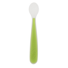 CHICCO Lžička silikonová Soft zelená 6m+