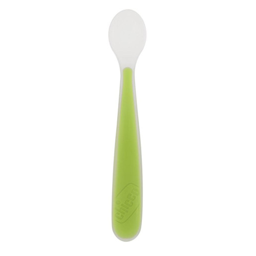 CHICCO Lžička silikonová Soft zelená 6m+ CHICCO Lžička silikonová Soft zelená 6m+