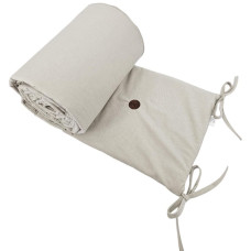 EKO Mantinel do postýlky bavlněný Velvet Light Beige 180cm