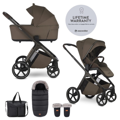 EASYWALKER Set kočárek 2v1 Zoey Go Chestnut Brown XXL Limited s příslušenstvím EASYWALKER Set kočárek 2v1 Zoey Go Chestnut Brown XXL Limited s příslušenstvím