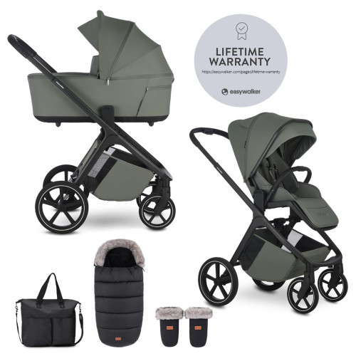 EASYWALKER Set kočárek 2v1 Zoey Go Mineral Green XXL Limited s příslušenstvím EASYWALKER Set kočárek 2v1 Zoey Go Mineral Green XXL Limited s příslušenstvím