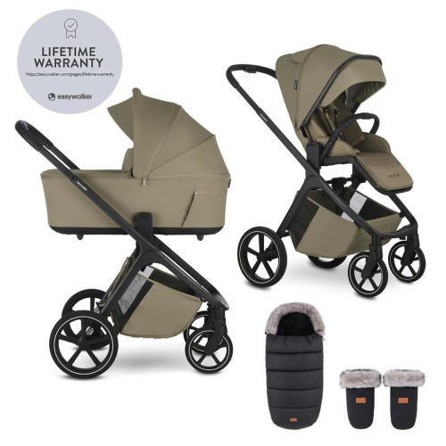 EASYWALKER Set kočárek 2v1 Zoey Go Moss Green XL s příslušenstvím EASYWALKER Set kočárek 2v1 Zoey Go Moss Green XL s příslušenstvím