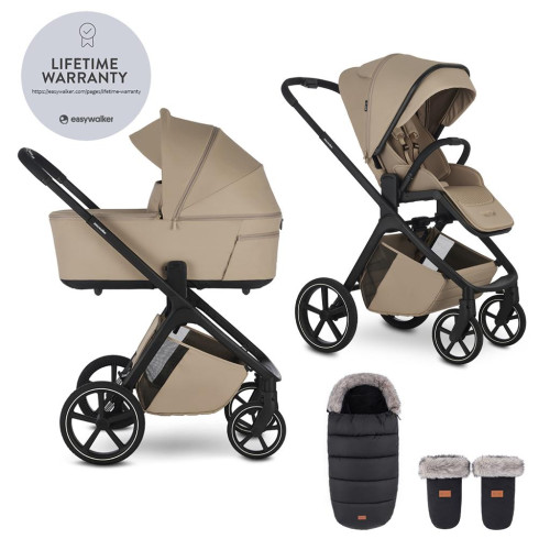 EASYWALKER Set kočárek 2v1 Zoey Go Sand Taupe XL s příslušenstvím EASYWALKER Set kočárek 2v1 Zoey Go Sand Taupe XL s příslušenstvím