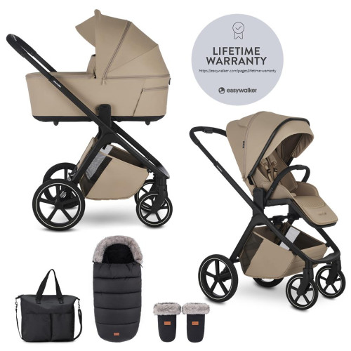 EASYWALKER Set kočárek 2v1 Zoey Go Sand Taupe XXL Limited s příslušenstvím EASYWALKER Set kočárek 2v1 Zoey Go Sand Taupe XXL Limited s příslušenstvím