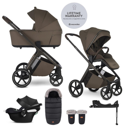 EASYWALKER Set kočárek 4v1 Zoey Go Chestnut Brown XL + CBX Aton B2 i-Size + CYBEX Base One EASYWALKER Set kočárek 4v1 Zoey Go Chestnut Brown XL + CBX Aton B2 i-Size + CYBEX Base One