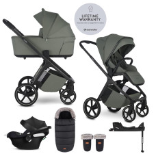 EASYWALKER Set kočárek 4v1 Zoey Go Mineral Green XL + CBX Aton B2 i-Size + CYBEX Base One