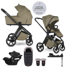 EASYWALKER Set kočárek 4v1 Zoey Go Moss Green XL + CBX Aton B2 i-Size + CYBEX Base One
