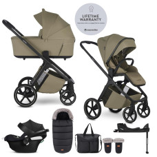 EASYWALKER Set kočárek 4v1 Zoey Go Moss Green XXL Limited + CBX Aton B2 i-Size + Cybex Base One
