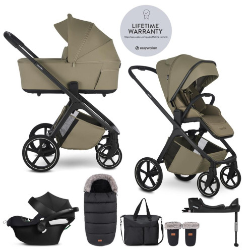 EASYWALKER Set kočárek 4v1 Zoey Go Moss Green XXL Limited + CBX Aton B2 i-Size + Cybex Base One EASYWALKER Set kočárek 4v1 Zoey Go Moss Green XXL Limited + CBX Aton B2 i-Size + Cybex Base One
