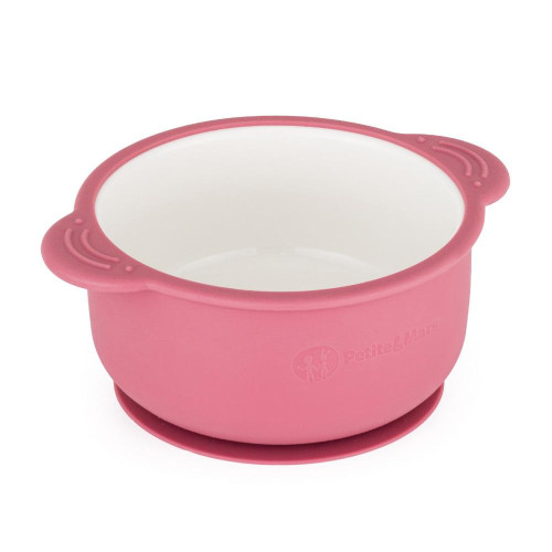 PETITE&MARS Miska keramická se silikonovým obalem Candy Pink PETITE&MARS Miska keramická se silikonovým obalem Candy Pink