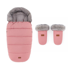 PETITE&MARS Set zimní fusak Comfy 4v1 + rukavice na kočárek Fjora Old Rose