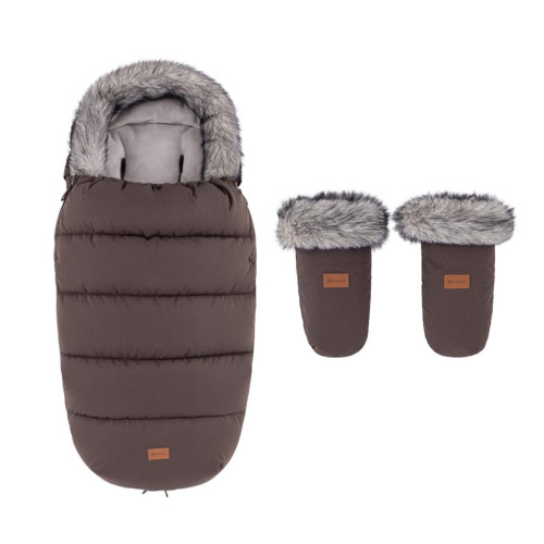 PETITE&MARS Set zimní fusak Comfy 4v1 + rukavice na kočárek Fjora Rich Brown PETITE&MARS Set zimní fusak Comfy 4v1 + rukavice na kočárek Fjora Rich Brown