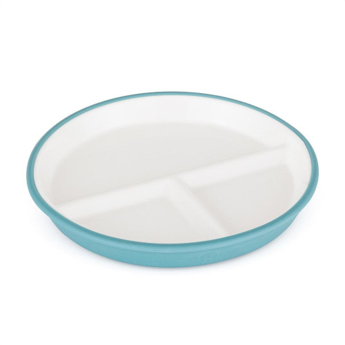 PETITE&MARS Talíř keramický se silikonovým obalem Teal Blue PETITE&MARS Talíř keramický se silikonovým obalem Teal Blue