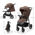 KINDERKRAFT Kočárek sportovní Trig 3 Tray Velvet Mocca KINDERKRAFT Kočárek sportovní Trig 3 Tray Velvet Mocca