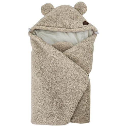 EKO Fusak do autosedacky bouclé s bavlnou Light Beige 110x100cm EKO Fusak do autosedacky bouclé s bavlnou Light Beige 110x100cm