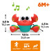BRIGHT STARTS Hračka hudební a multisenzorická Rockin' Crawling Crab™ - Red, 6m+ BRIGHT STARTS Hračka hudební a multisenzorická Rockin' Crawling Crab™ - Red, 6m+