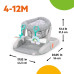 BRIGHT STARTS Křesílko učicí s hračkami připravené na cestování Learn-to-Sit™ Grey, 4m+ BRIGHT STARTS Křesílko učicí s hračkami připravené na cestování Learn-to-Sit™ Grey, 4m+