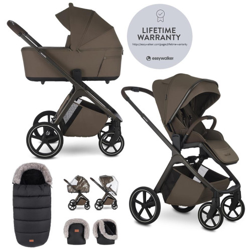 EASYWALKER Set kočárek 2v1 Zoey Go Chestnut Brown XL s příslušenstvím EASYWALKER Set kočárek 2v1 Zoey Go Chestnut Brown XL s příslušenstvím