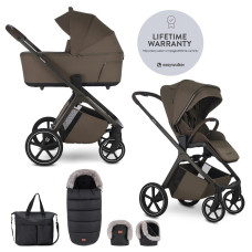 EASYWALKER Set kočárek 2v1 Zoey Go Chestnut Brown XXL Limited s příslušenstvím