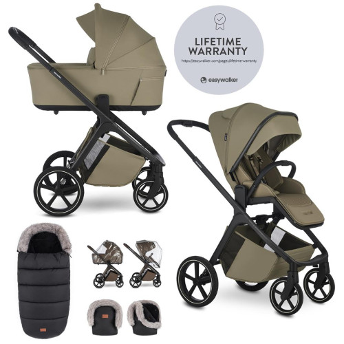 EASYWALKER Set kočárek 2v1 Zoey Go Moss Green XL s příslušenstvím EASYWALKER Set kočárek 2v1 Zoey Go Moss Green XL s příslušenstvím