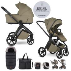 EASYWALKER Set kočárek 2v1 Zoey Go Moss Green XXL Limited s příslušenstvím