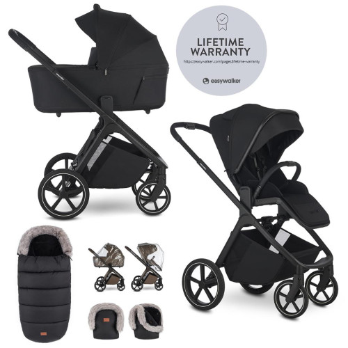 EASYWALKER Set kočárek 2v1 Zoey Go Pure Black XL s příslušenstvím EASYWALKER Set kočárek 2v1 Zoey Go Pure Black XL s příslušenstvím