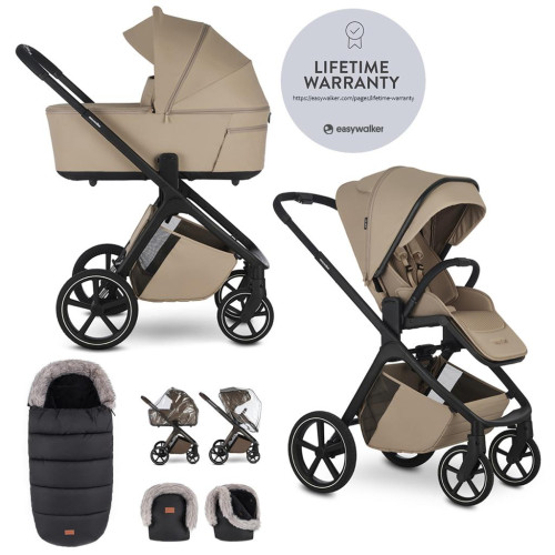 EASYWALKER Set kočárek 2v1 Zoey Go Sand Taupe XL s příslušenstvím EASYWALKER Set kočárek 2v1 Zoey Go Sand Taupe XL s příslušenstvím