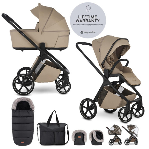 EASYWALKER Set kočárek 2v1 Zoey Go Sand Taupe XXL Limited s příslušenstvím EASYWALKER Set kočárek 2v1 Zoey Go Sand Taupe XXL Limited s příslušenstvím