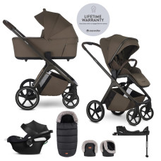 EASYWALKER Set kočárek 4v1 Zoey Go Chestnut Brown XL + CBX Aton B2 i-Size + CYBEX Base One