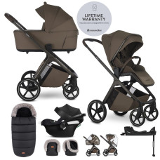 EASYWALKER Set kočárek 4v1 Zoey Go Chestnut Brown XL + CBX Aton B2 i-Size + CYBEX Base One