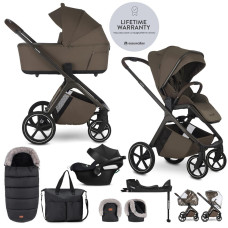 EASYWALKER Set kočárek 4v1 Zoey Go Chestnut Brown XXL Limited + CBX Aton B2 i-Size + Cybex Base One