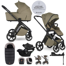 EASYWALKER Set kočárek 4v1 Zoey Go Moss Green XL + CBX Aton B2 i-Size + CYBEX Base One