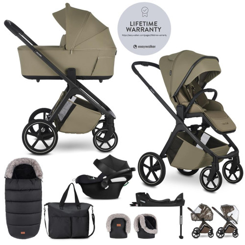 EASYWALKER Set kočárek 4v1 Zoey Go Moss Green XXL Limited + CBX Aton B2 i-Size + Cybex Base One EASYWALKER Set kočárek 4v1 Zoey Go Moss Green XXL Limited + CBX Aton B2 i-Size + Cybex Base One