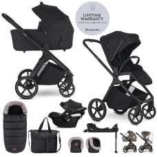 EASYWALKER Set kočárek 4v1 Zoey Go Pure Black XXL Limited + CBX Aton B2 i-Size + Cybex Base One