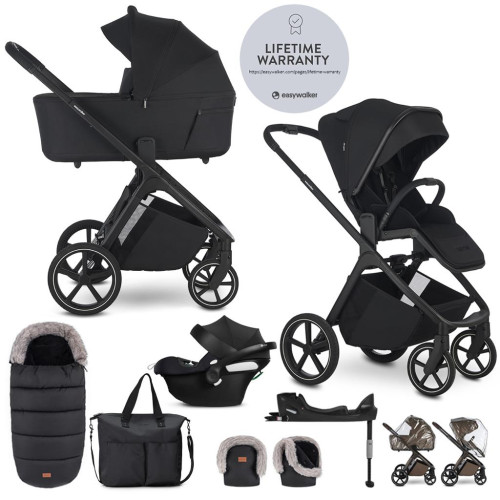 EASYWALKER Set kočárek 4v1 Zoey Go Pure Black XXL Limited + CBX Aton B2 i-Size + Cybex Base One EASYWALKER Set kočárek 4v1 Zoey Go Pure Black XXL Limited + CBX Aton B2 i-Size + Cybex Base One