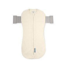 INGENUITY Zavinovačka bavlněná SwaddleMe™  1 TOG pro zavinutí a klidný spánek, Ivory, 0-2 m